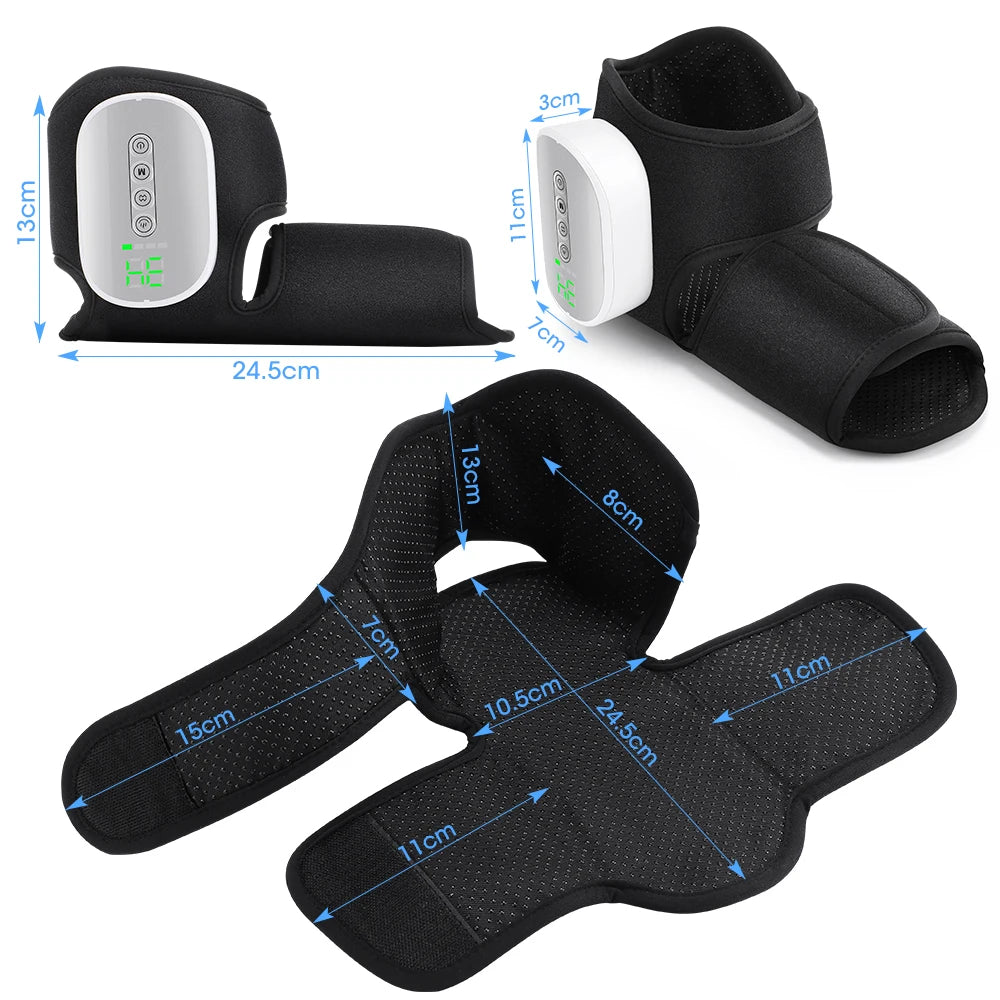 Wireless Air Pressure Ankle Massager,Electric Heating Foot Airbag Compression Massage,Ankle Joint Sole Kneading Muscle Relax