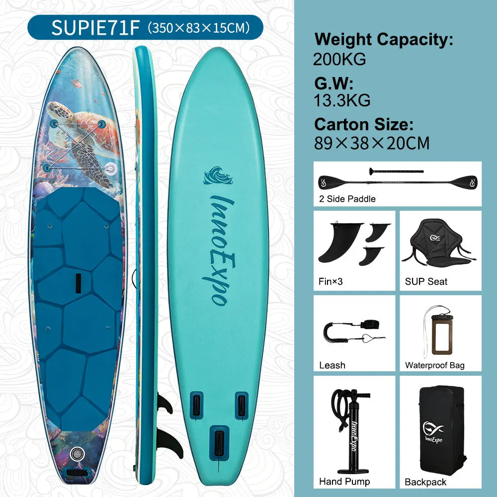 InnoExpo Stand Up Paddle Board Inflatable Surfboard Surf Sup Board Non-Slip Water Sport Paddleboard with Accessories