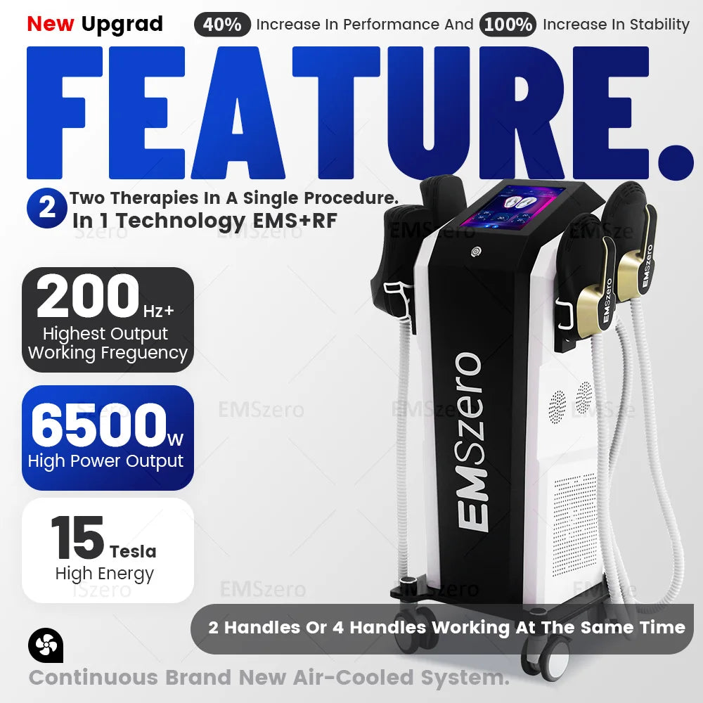 Professional EMSZERO HIEMT Muscle Stimulation NEO 6500W RF Machine Body Sculpting Equipment Fat Burning Slimming EMSzero