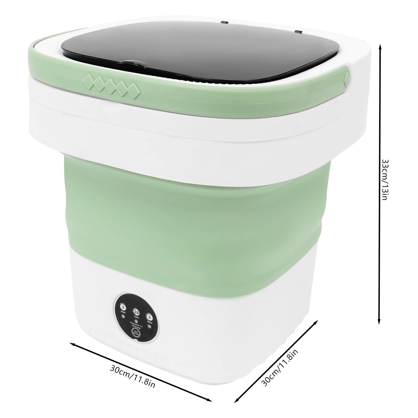 Mini Foldable Washing Machine 12L Capacity Pure Copper Motor 3 Washing Modes Easy To Move for Baby Clothes Underwear