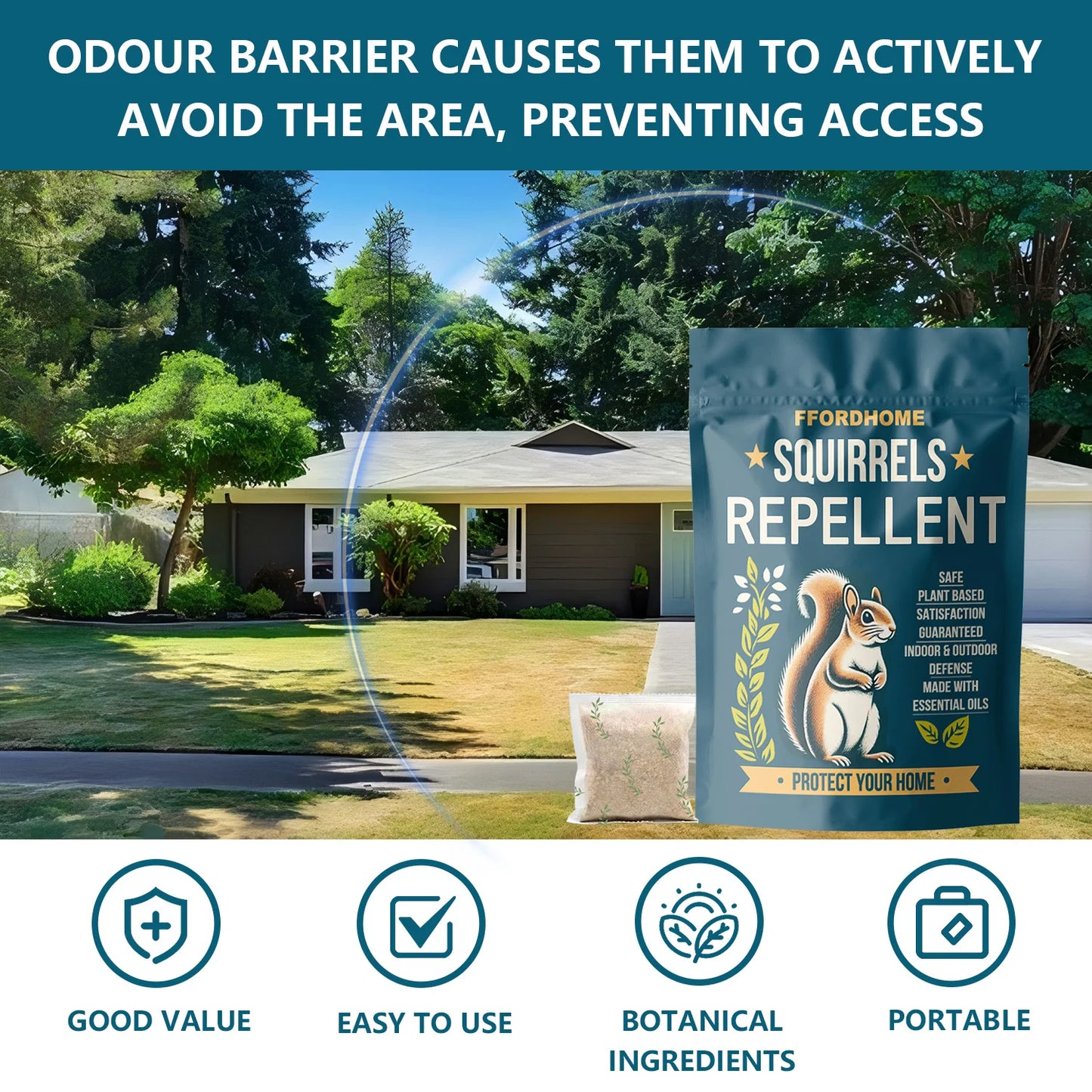 Outdoor Squirrel Repellent, Attic Squirrel Deterrent, Chipmunk Repellent, Squirrel Repeller, Garden Chipmunk Deterrent, Squirrel Repellent, Keep Squirrels Out of Garage - 10 Pack