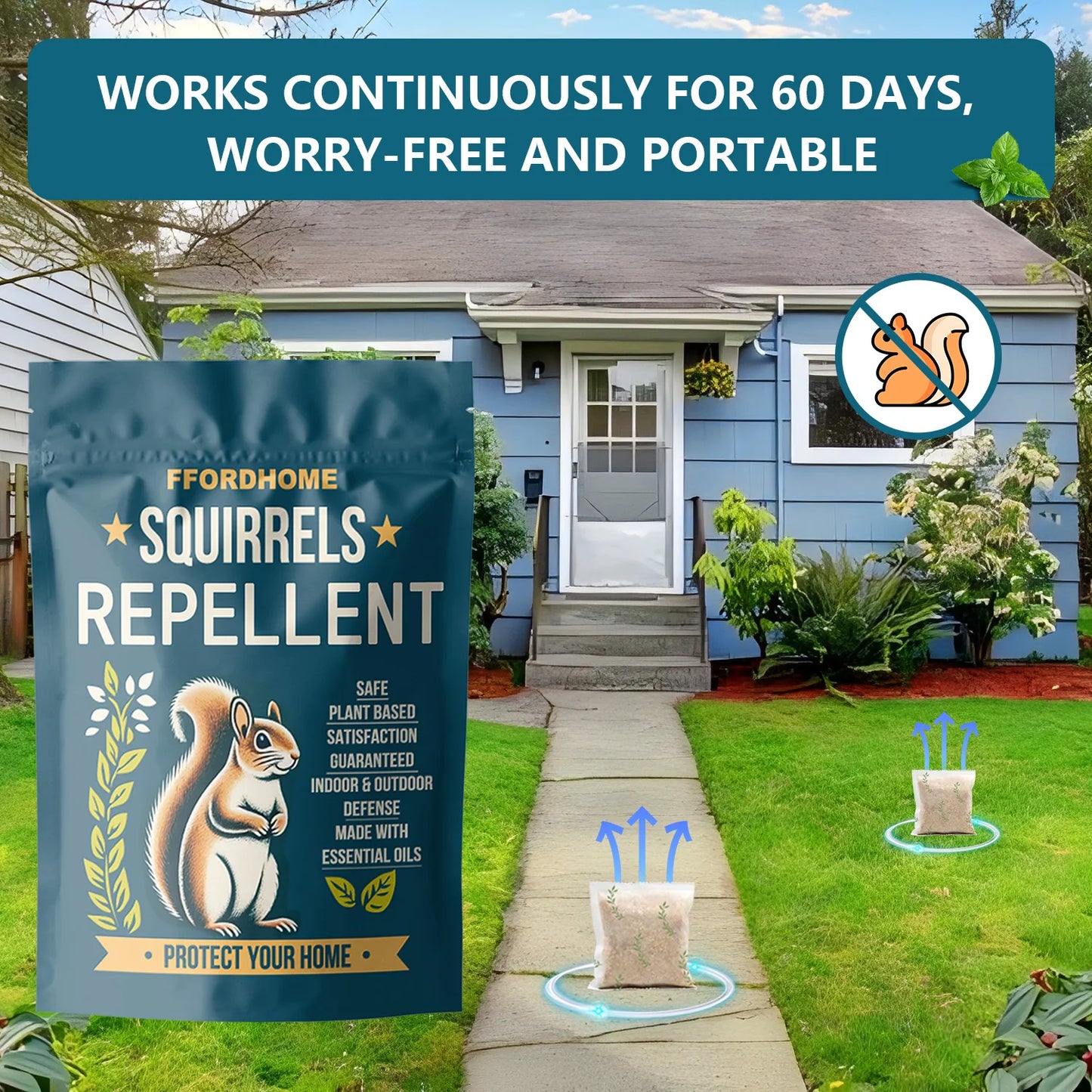 Outdoor Squirrel Repellent, Attic Squirrel Deterrent, Chipmunk Repellent, Squirrel Repeller, Garden Chipmunk Deterrent, Squirrel Repellent, Keep Squirrels Out of Garage - 10 Pack