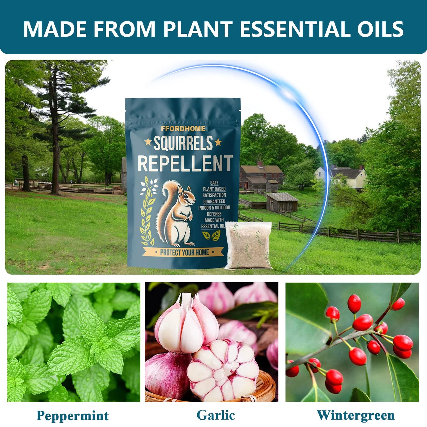 Outdoor Squirrel Repellent, Attic Squirrel Deterrent, Chipmunk Repellent, Squirrel Repeller, Garden Chipmunk Deterrent, Squirrel Repellent, Keep Squirrels Out of Garage - 10 Pack