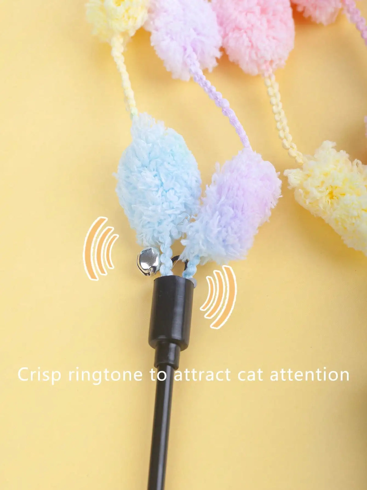 2pcs Cat Teaser Stick With Bell, Interactive Pet Toy For Self-Entertainment