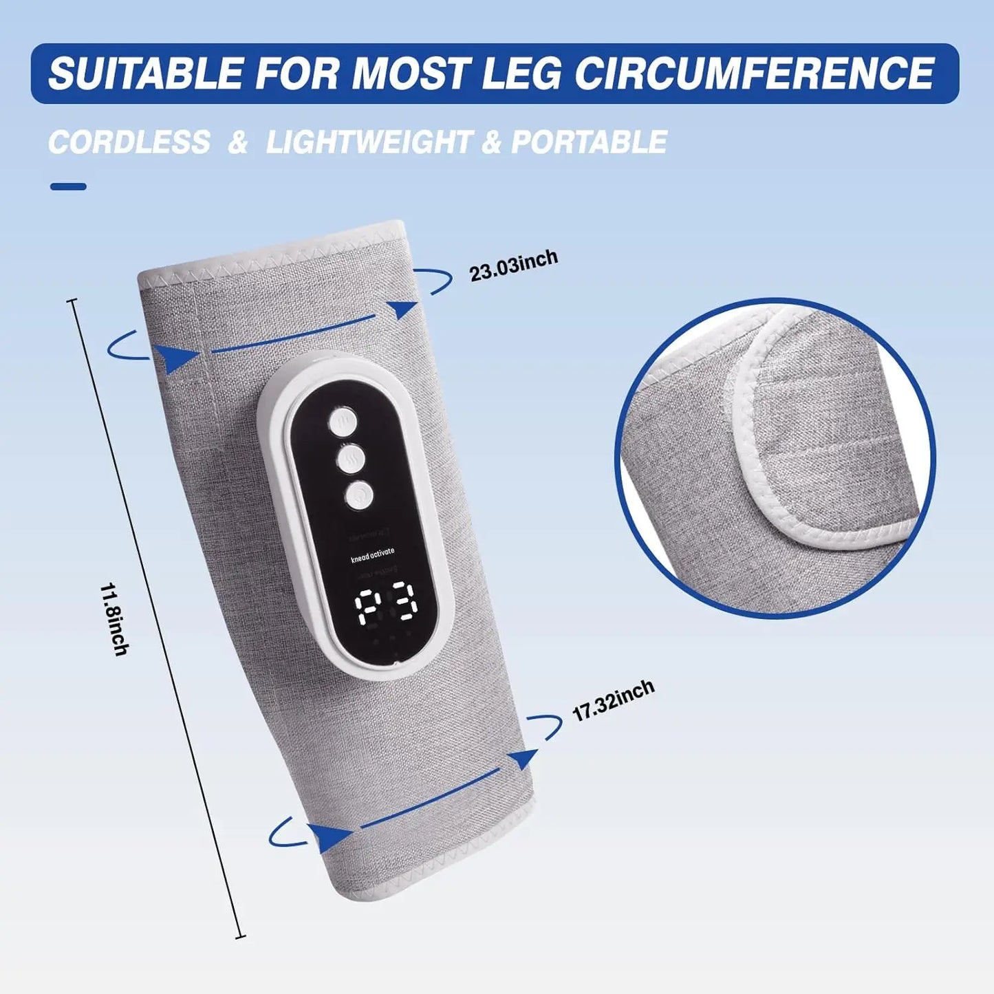1pc/2pcs Leg Massager For Circular Calf Pressure, Air Compression Massager, Leg Massager With Heat, 3 Intensities, 3 Heat Levels