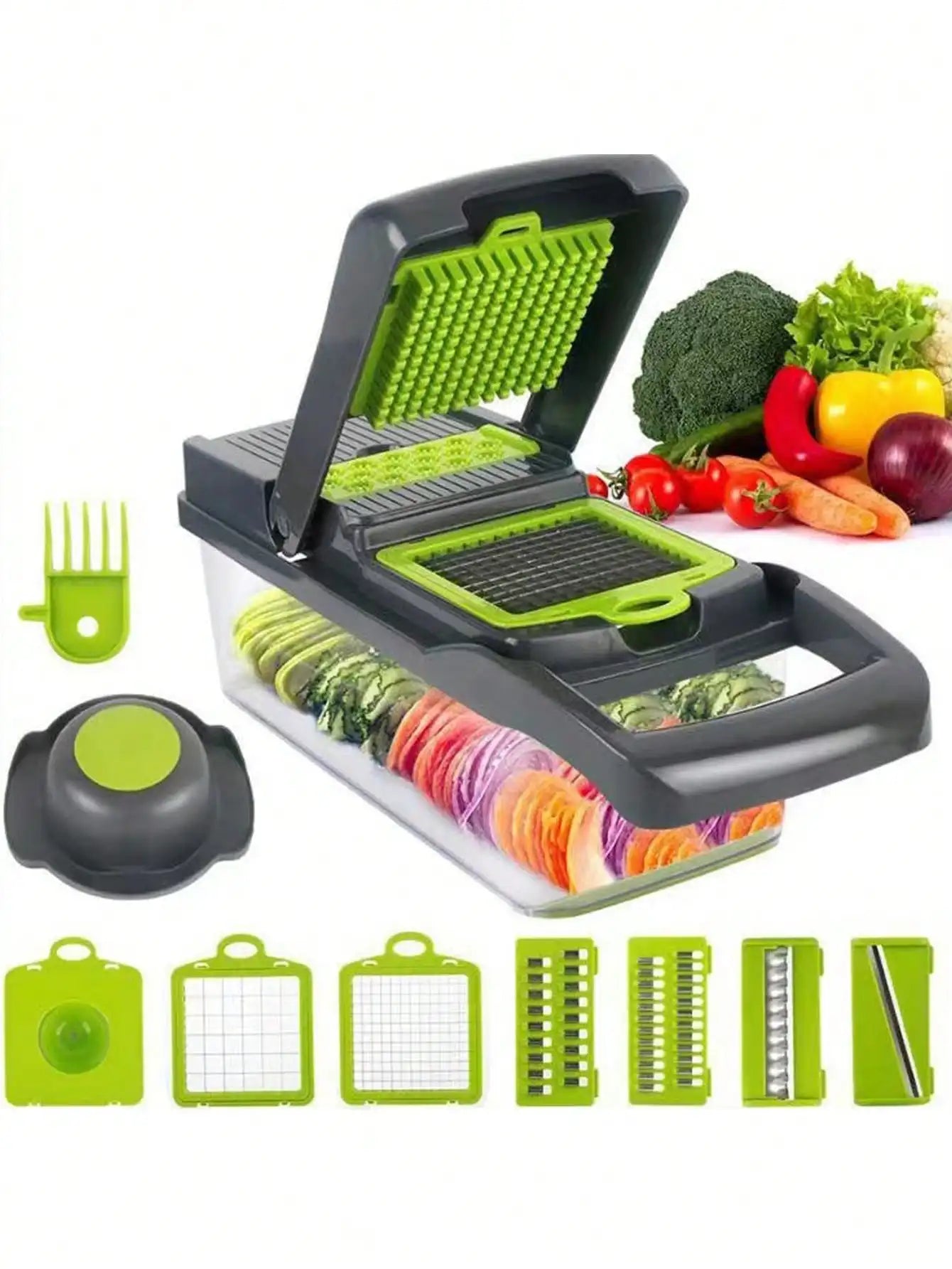 Safe Vegetable Cutter, Valentine's Day Gift Idea for Home Cooks. 33cm, Practical & Caring Present
