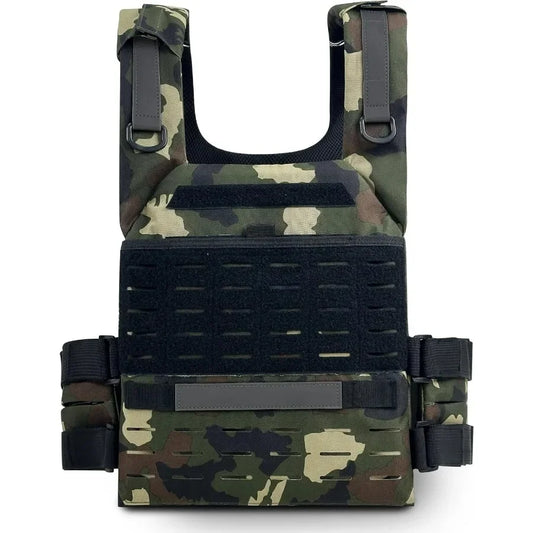 Tactical Weighted Vest, Adjustable Weights Running Vest Molle for Workouts Endurance Training Fitness Calisthenics Gym, Max 20lb