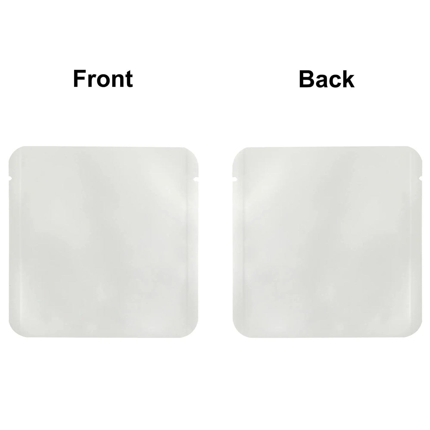 100PCS Aluminum Foil Matte Mylar Packaging Bags Water Proof  Tear Notch Round Corner Bag Flat Heat Sealing Storage Pouches