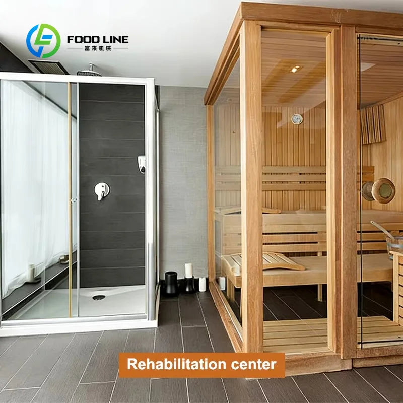 Customized Indoor Sauna Room for Infared Sauna 1-2 Person With Red Light Capsule With Massage