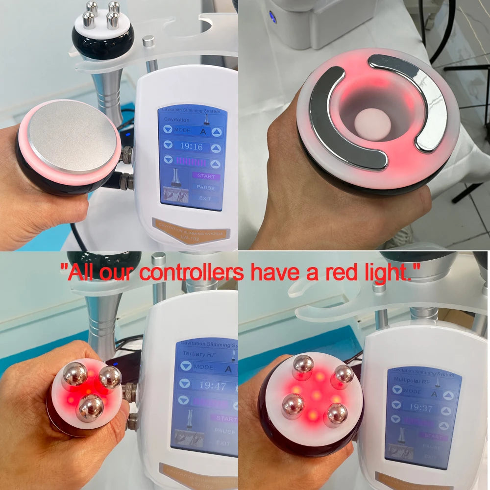 Professional Cavitation Machine with Massage Handles, Beauty Body Care Device for Home and Salon Use, Overseas Warehouse Shipmen