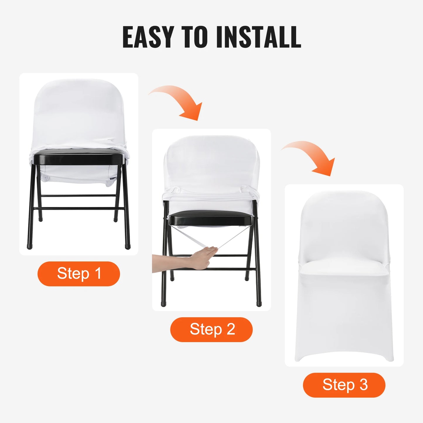SucceBuy 12-100PcsWedding Chair Covers Spandex Stretch Slipcover for Restaurant Banquet Hotel Dining Party Universal Chair Cover