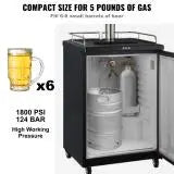 SucceBuy 5 Lbs CO2 Tank Aluminum Gas Cylinder Brand New CO2 Cylinder with Gray Spray Coating CO2 Tank with CGA320 Valve
