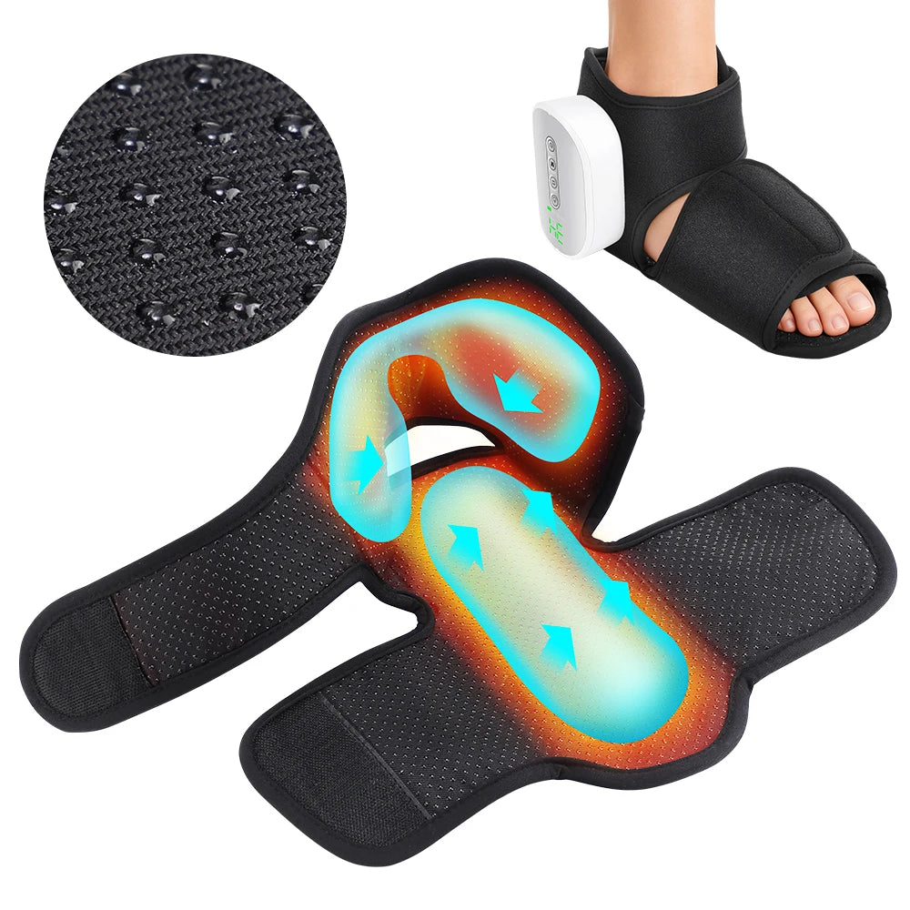 Wireless Air Pressure Ankle Massager,Electric Heating Foot Airbag Compression Massage,Ankle Joint Sole Kneading Muscle Relax