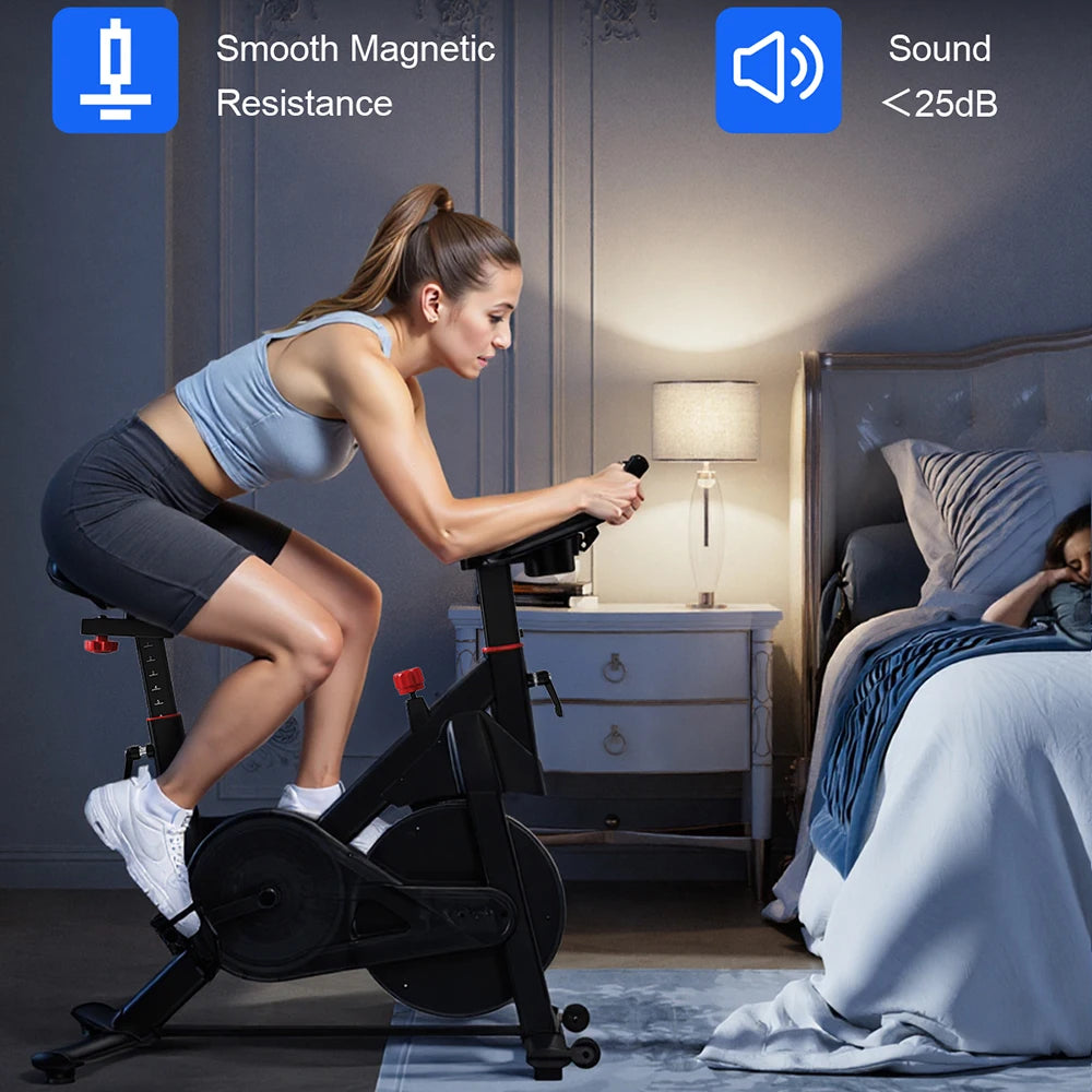 Superun Exercise Bike, 32-Level Magnetic Resistance Stationary Bikes for Home, Low Noise Workout Cycling Bike for Home