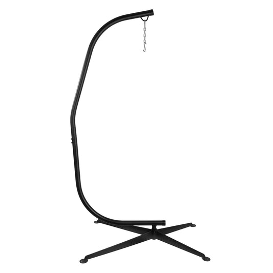 330 Lbs Heavy Duty Metal Hanging Chair Hammock C-Stand Outdoor Patio Balcony Swing Stand Base for Chair,Porch Swing, 360°