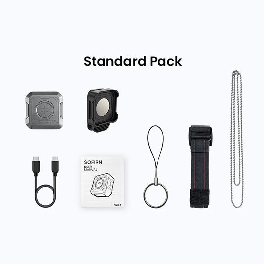 SOFIRN Mini EDC SE1 300LM Pocket Flashlight RGB Signal Ring with UV Light and Magnetic for Night Run Door Check