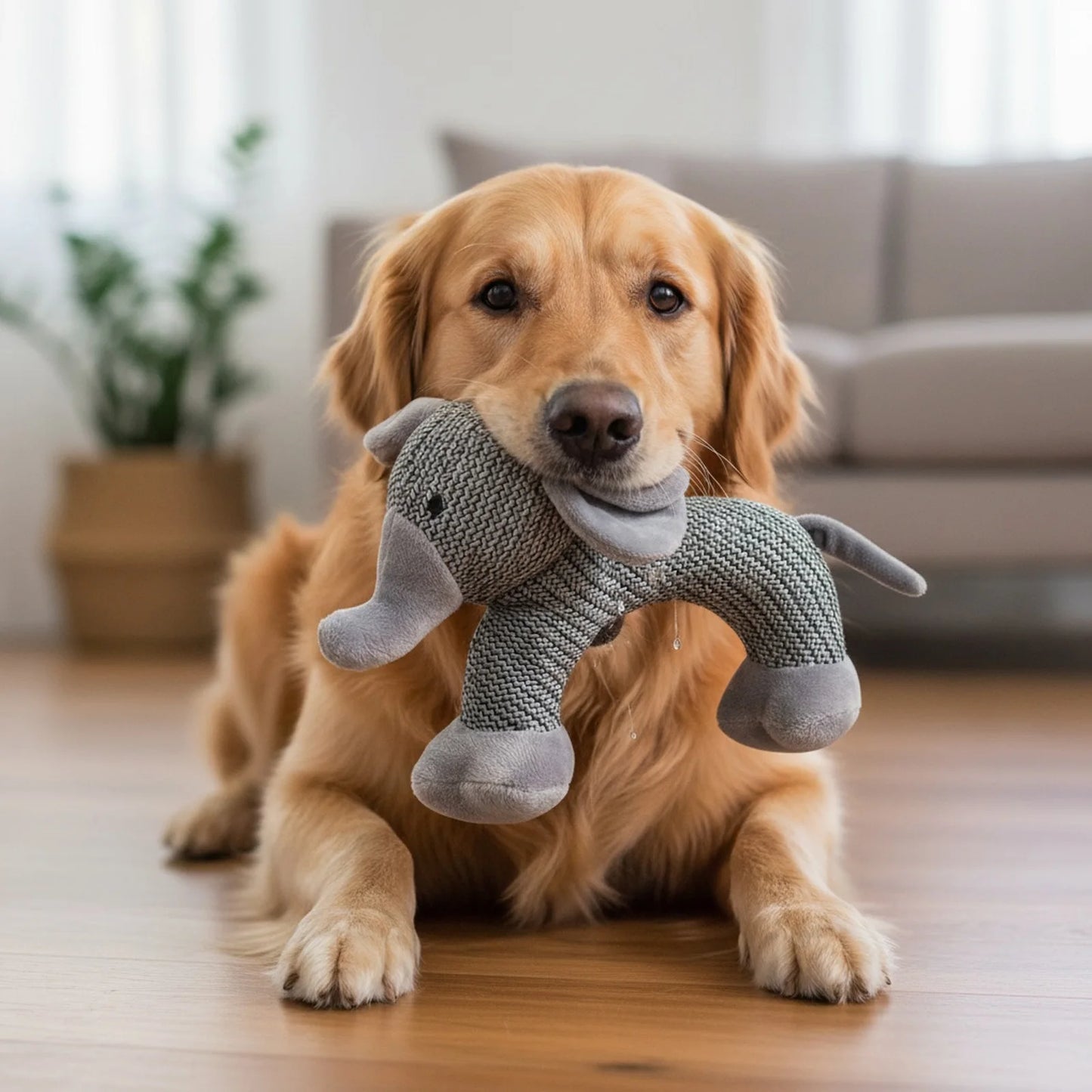Squeaky Dog Grinding Teeth Toys Wear Resist Interactive Squeak Puppy Toy Cute Animal Shape Plush Linen Toy Pet Chewing Toys
