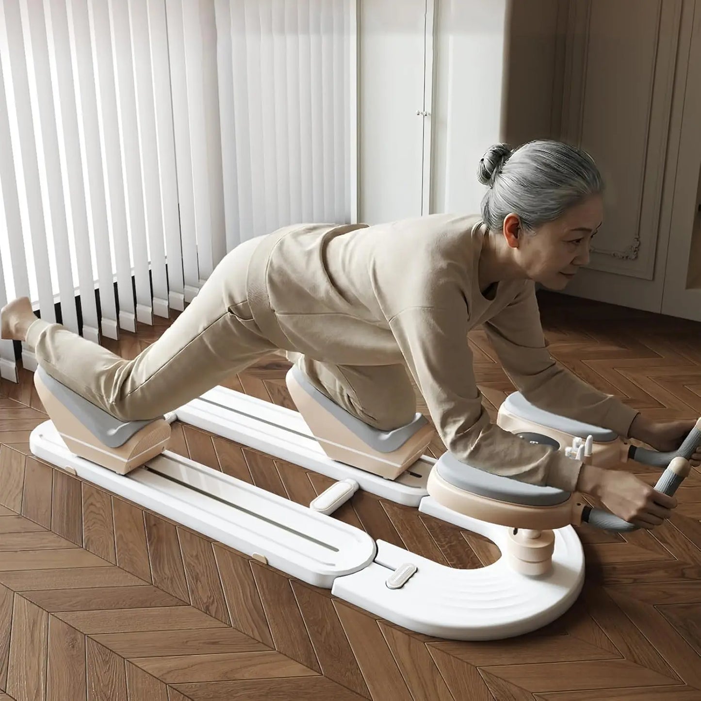 Back Stretch Trainer Home Spinal Twist Machine for Abdominal Crunches Waist Slimming Leg Extension Workouts