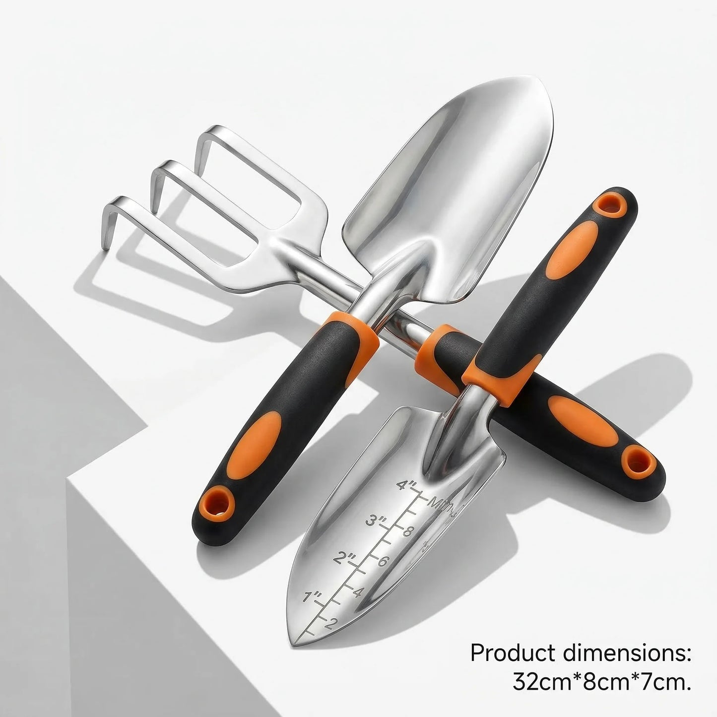 Precise Control Gardening Tools Set - 3-Piece Magnesium-aluminum alloy Hand Trowel, Ergonomic Handles for Weeding & Planting