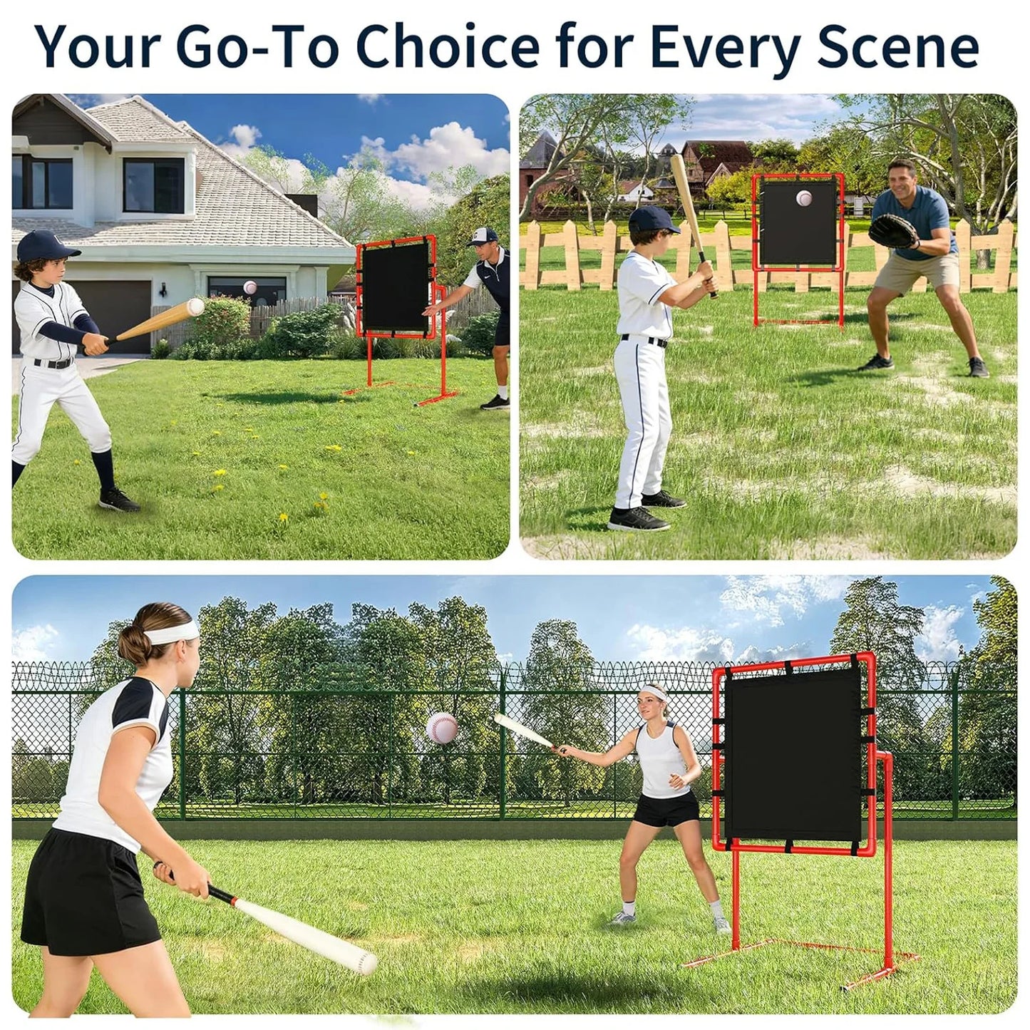 Baseball Strike Zone, Pitching Training for Plastic Balls, Wiffle Ball and Blitzball Compatible, Easy to Set Up and Assemble