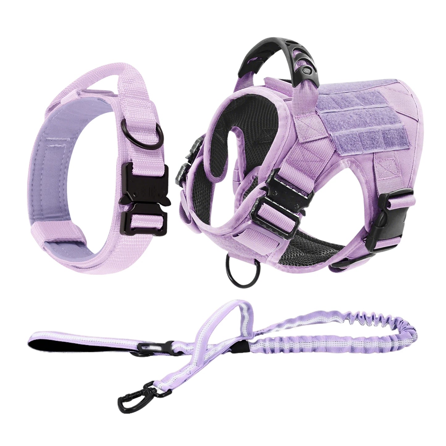 Military Pink Camouflage Dog Harness For Large Medium Dogs Harnesses Leash Adjustable Pet German Shepherd Tactical Training Vest