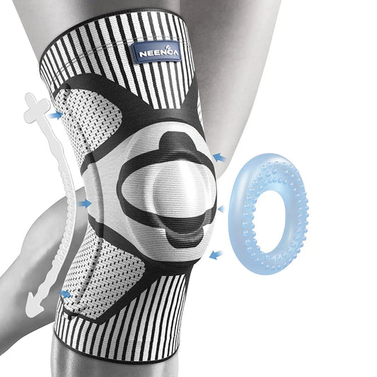 NEENCA Knee Brace Support with Side Stabilizers Patella Gel Knee Compression Sleeve for Knee Pain Meniscus Tear Injury Recovery