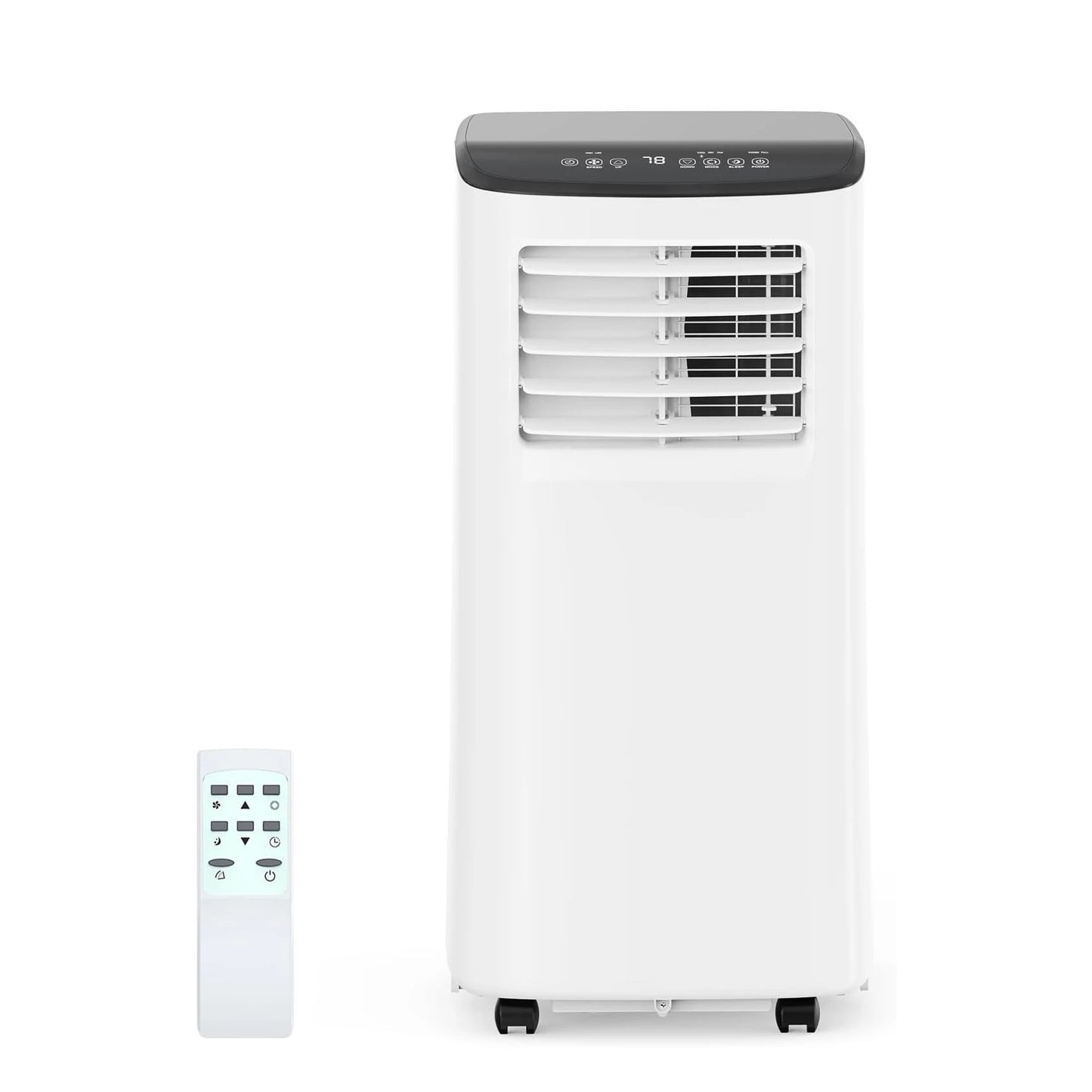Portable Air Conditioner, 8000 BTU for Rooms up to 450 Sq. Ft., Remote & Auto Evaporation, Compact AC for Apartment, US Plug