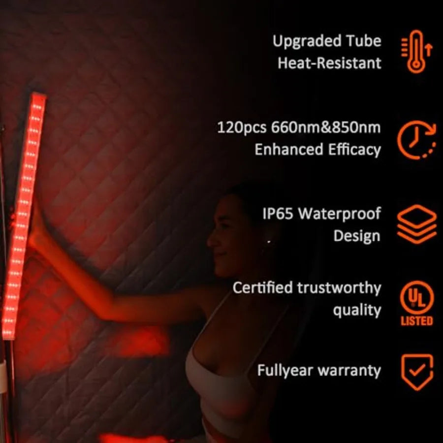 Red Light for Sauna 660nm and 850nm Infrared Therapy Panel for Portable Sauna Accessories