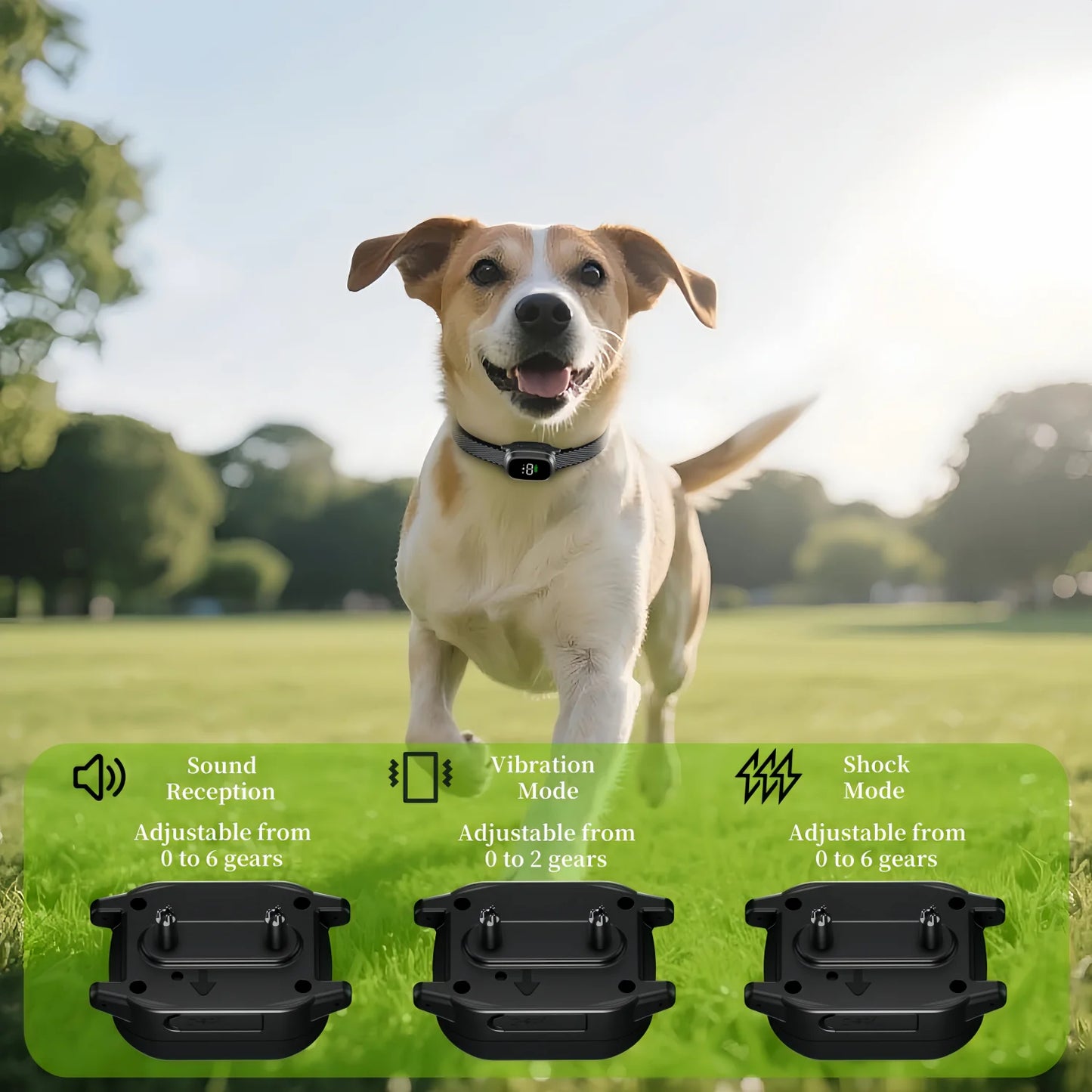 Pet Dog Anti Barking Device USB Rechargeable Dogs Training Collar Ultrasonic Stop Barking Vibration Anti Bark Collar