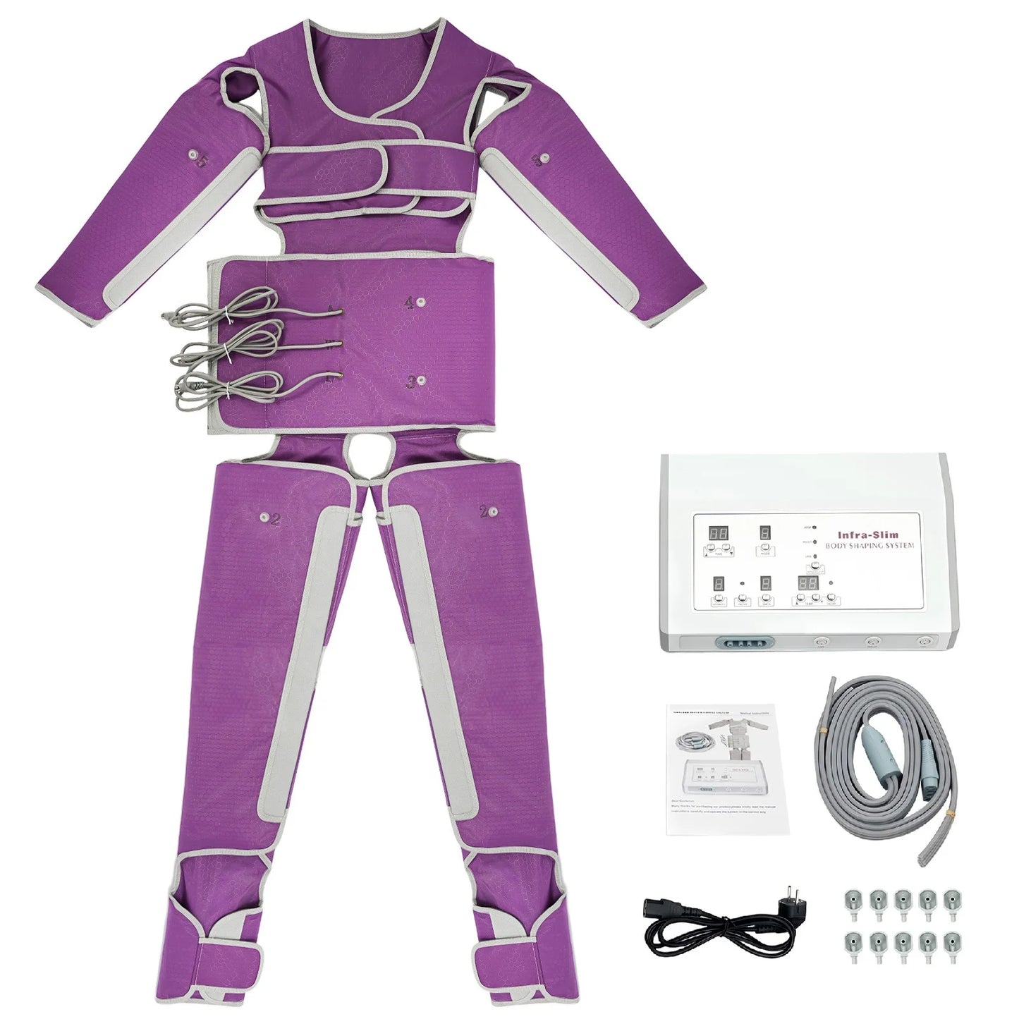 400W Air Pressure Body Slimming Suit, 7 Levels Adjustable Pressotherapy Heating Massage Device for Home Beauty Salon Spa Relief