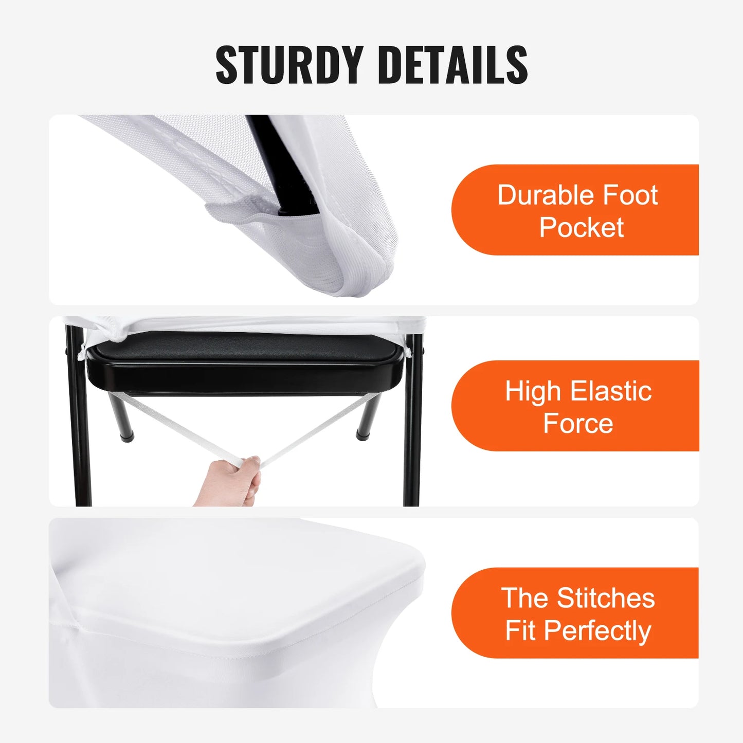 SucceBuy 12-100PcsWedding Chair Covers Spandex Stretch Slipcover for Restaurant Banquet Hotel Dining Party Universal Chair Cover