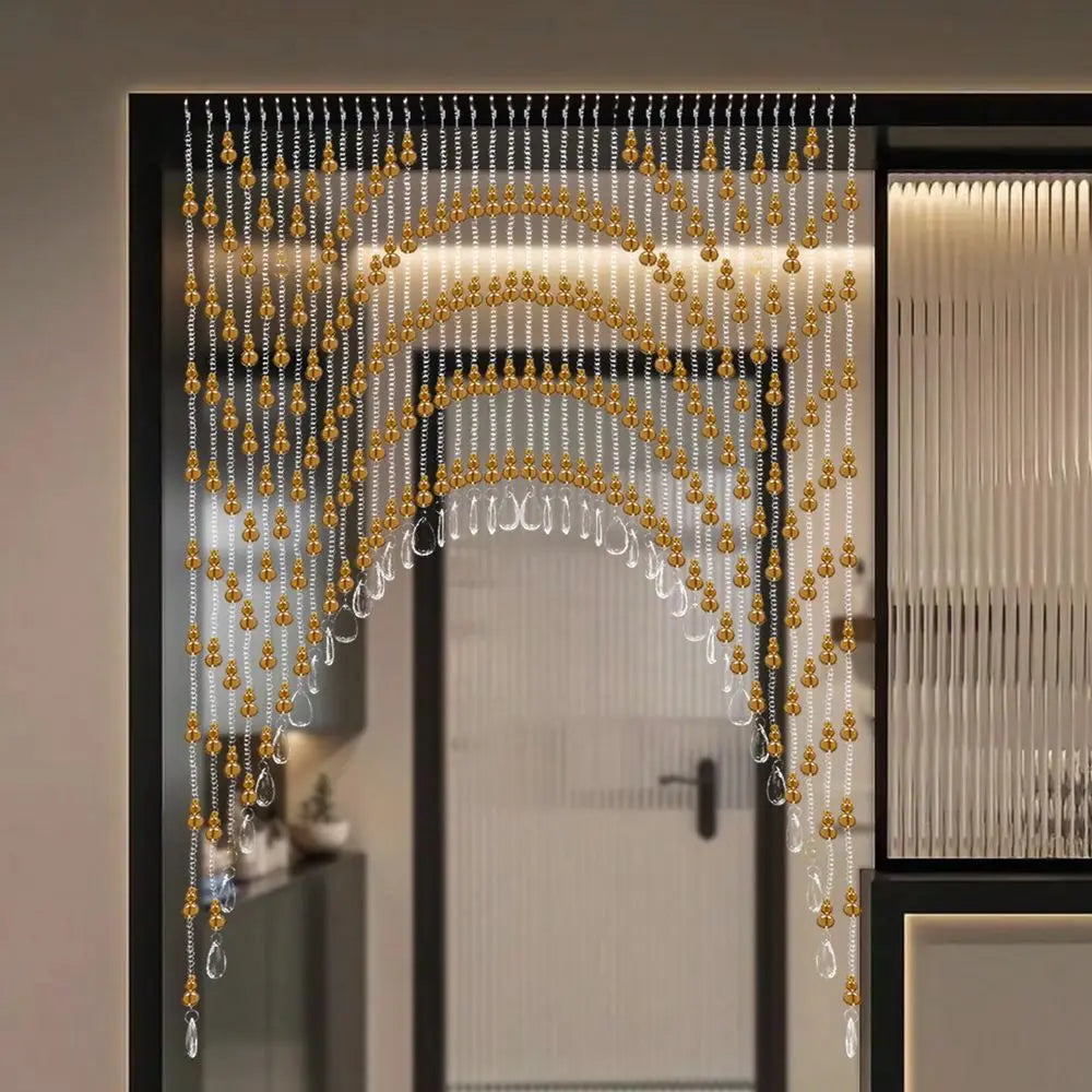 Beaded Door Curtain For Bedroom, Hanging Bead Partition Curtain, Elegant Decorative Door Beads For Privacy And Room Dividing