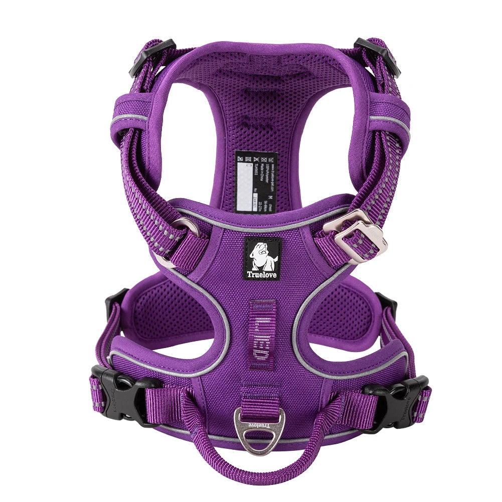 Truelove No Pull Dog Harness Reflective Breathable Adjustable Training Vest for Small Medium Large Dogs Night Walking TLH5657