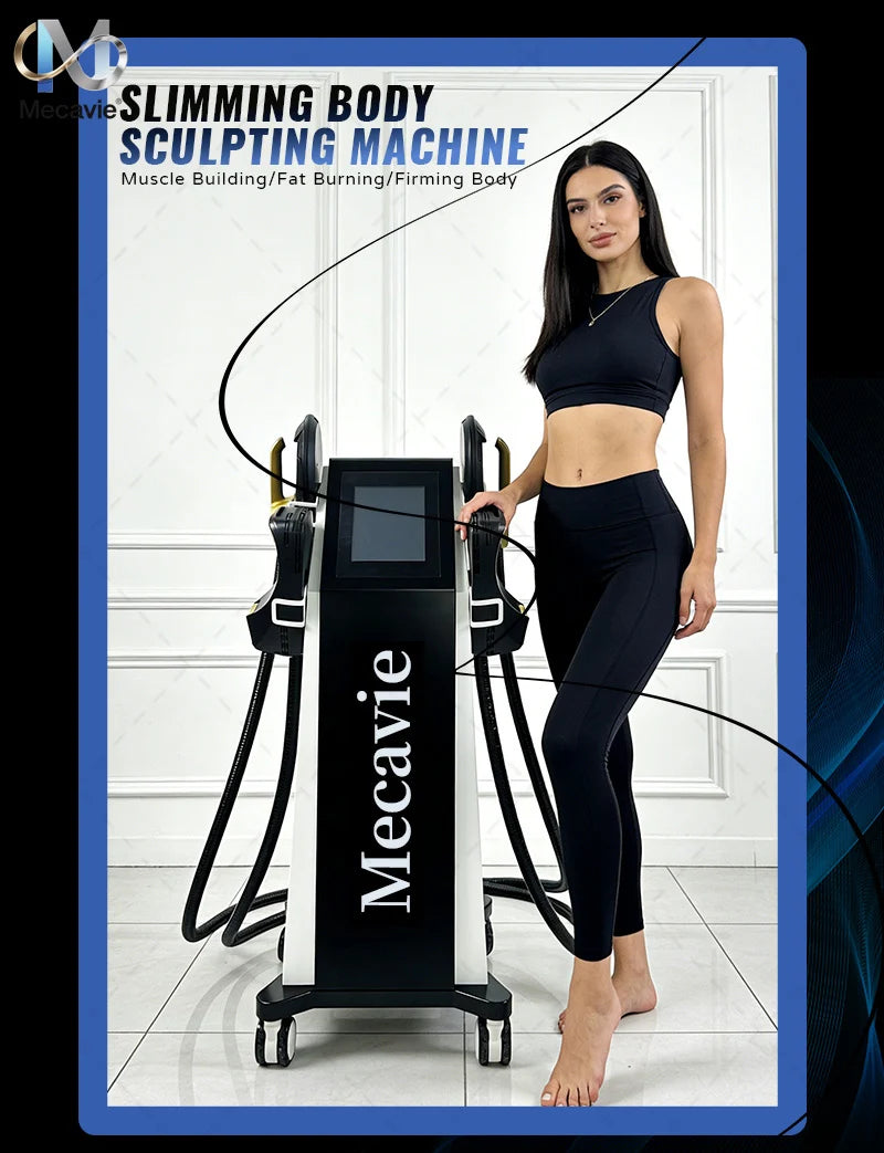 MECAVIE 2026 New Cosmetology Equipment 6500W Hi EMT RF Machine EMSnova Slimming Fat Burning Muscle Stimulation No Downtime
