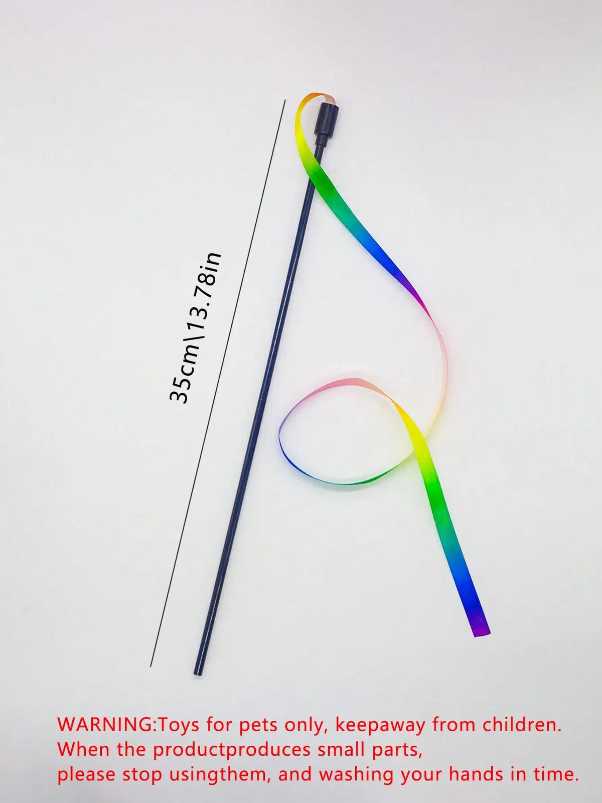 2pcs Playful Cat Wand Toy With Colorful Ribbons For Pet Entertainment