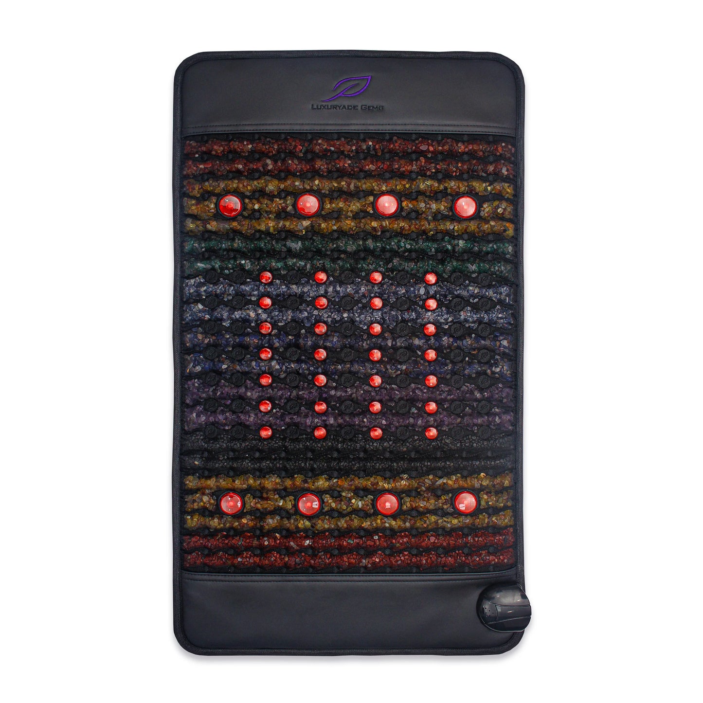 Luxuryade B85 Crystal Chakra Bio PEMF Mat Amethyst Photon Red Light Therapy Cushion Infrared Tourmaline Jade Massage Mattress