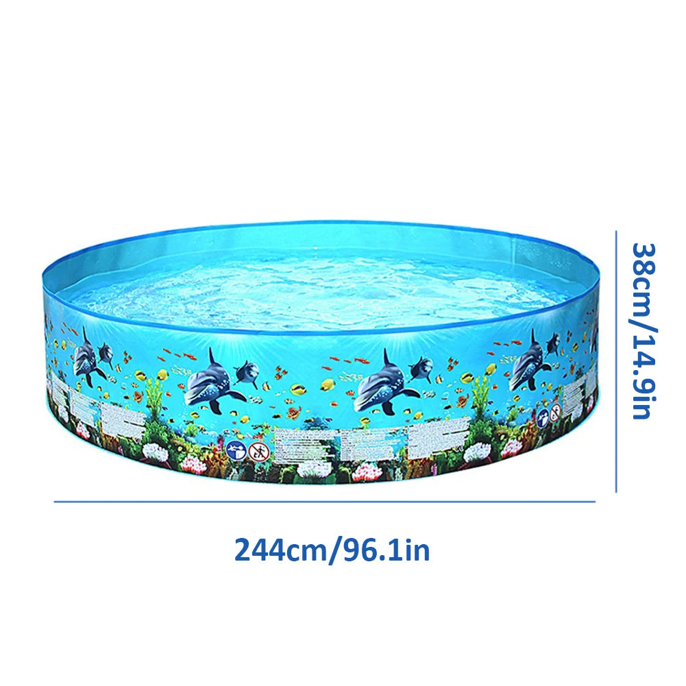 Inflatable Swimming Pool Large Capacity Blow Up Family Pool Baby Bathtub Pool for Outdoor Indoor Playing Water Accessories