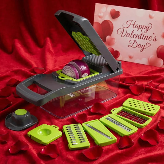 Safe Vegetable Cutter, Valentine's Day Gift Idea for Home Cooks. 33cm, Practical & Caring Present