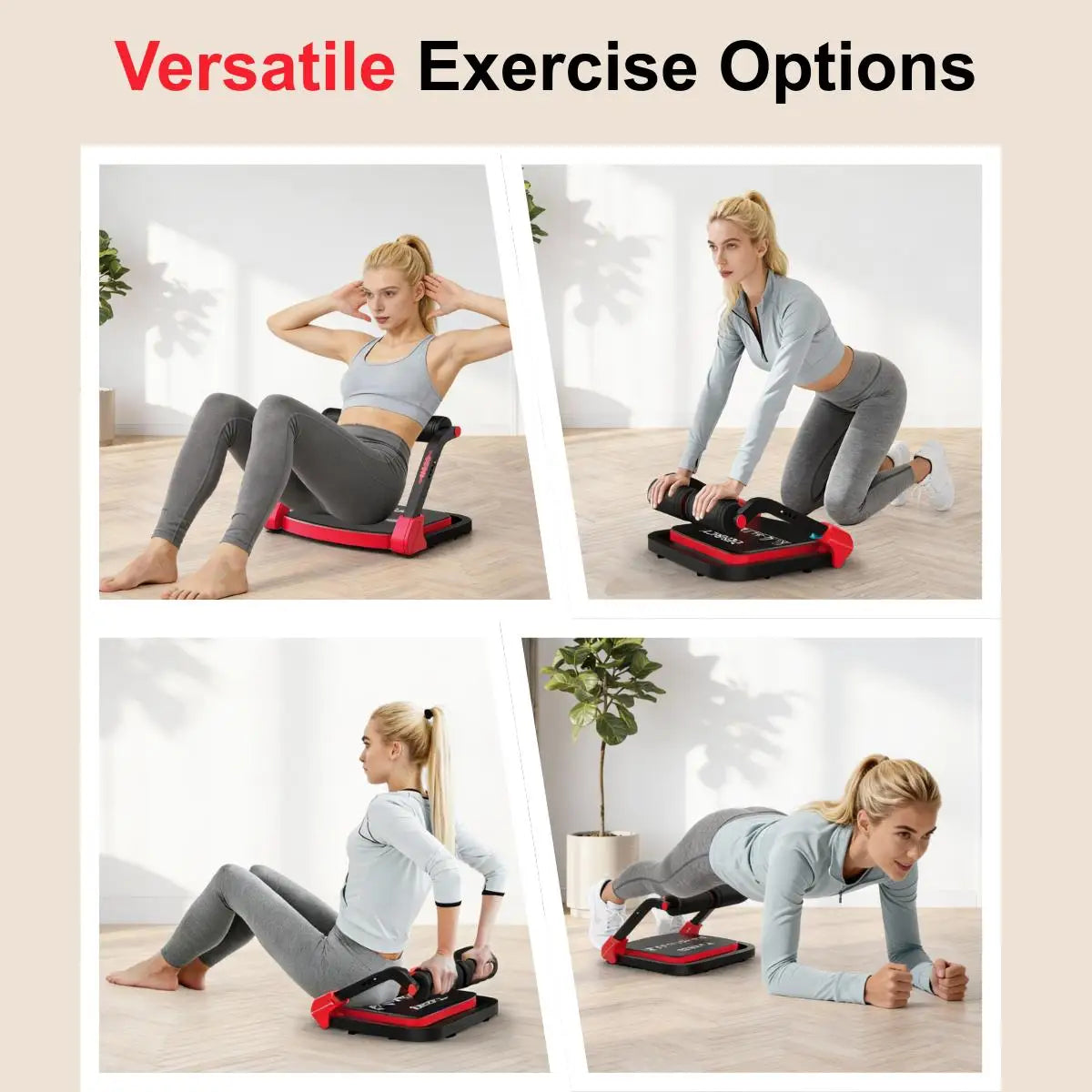 RELIFE Abdominal Trainer Abdominal Trainer for Home Device Foldable & 3 Resistance Levels Sit-up Ab Workout Machine