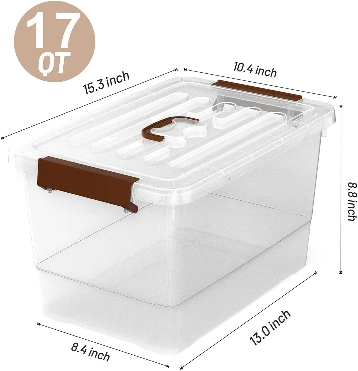 17 QT Plastic Storage Bins with Lids Large Stackable Storage Containers for Organizing Clear Storage