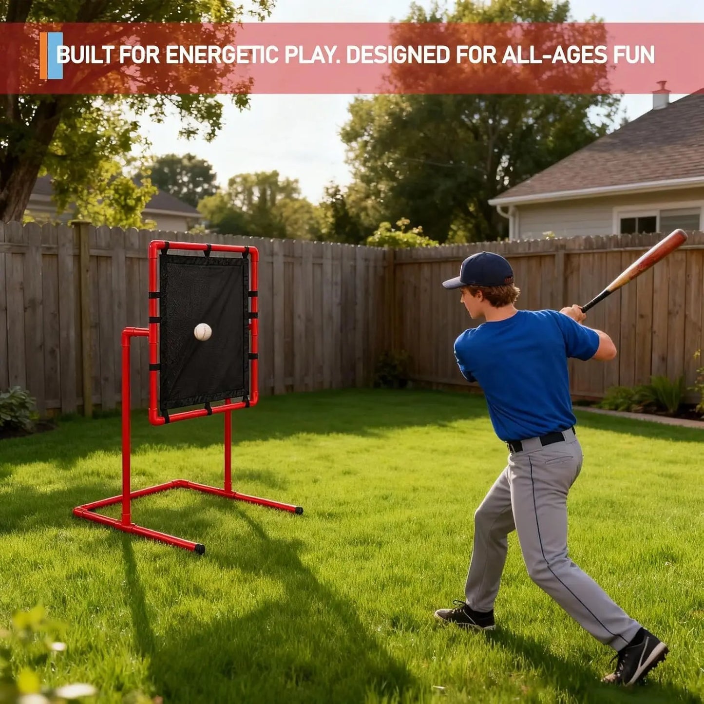 Baseball Strike Zone, Pitching Training for Plastic Balls, Wiffle Ball and Blitzball Compatible, Easy to Set Up and Assemble
