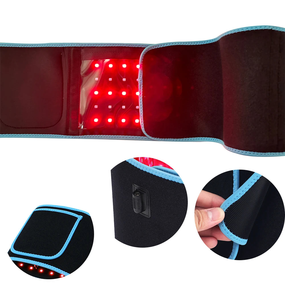 Red Light Belt 660nm 850nm Near Infrared Light Wrap Red Light Device for Body Relaxing Muscle