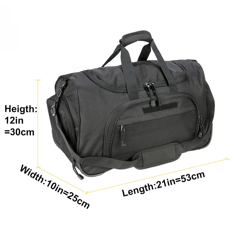 50L Waterproof Gym Bag Men Sports Travel Bags Military Tactical Duffle Luggage Outdoor FitnessTraining Bag