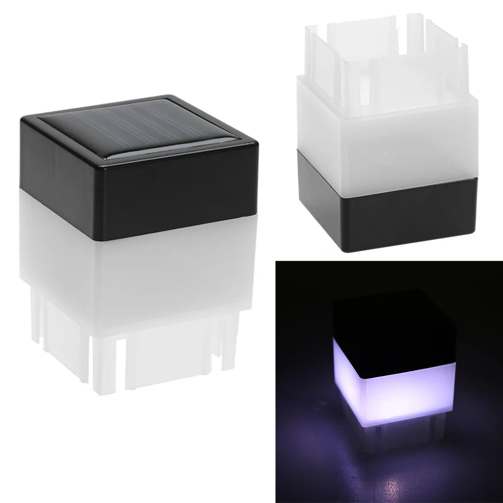 Villa Column Lamps Waterproof LED Fence Deck Column Head Light Outdoor Solar Post Lighting for Patio Garden Decoration