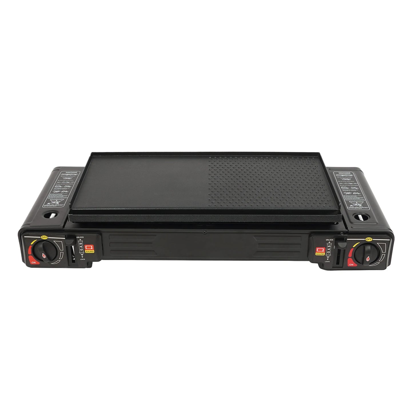 2 Burners Portable Camping Stove, Camping Stove with Baking Tray&Portable Case, 2500W Gas Stove 64*29*12cm