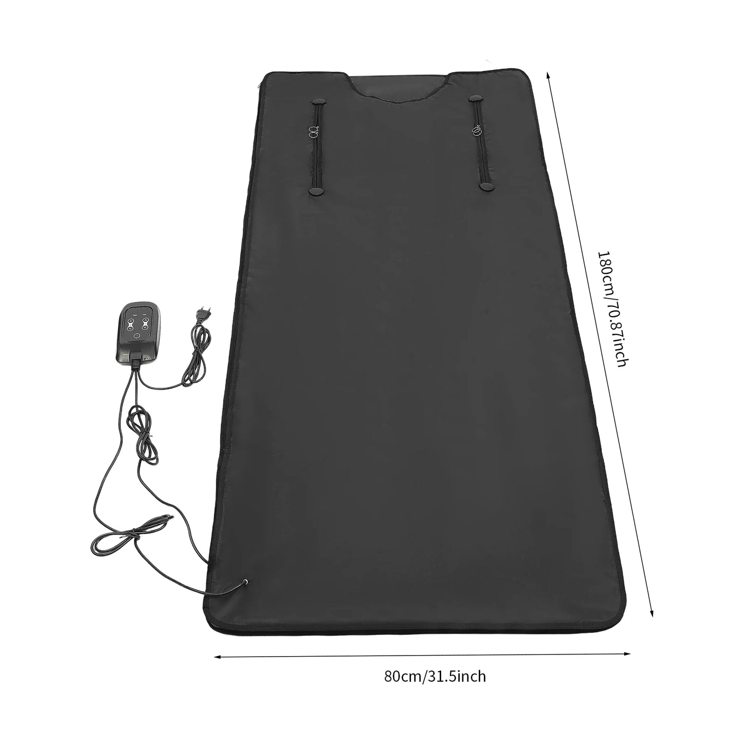 Portable Folding Sauna Blanket 180*80cm, 500W Timeable Heating Blanket Sweat Steam Bag with Remote for Detox Spa Fatigue Relief