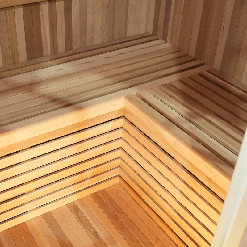 Factory Customized Outdoor Wood Sauna 3-4 Person Sauna Room with Roof Traditional Home Wooden Saunas Spa with 6kW Harvia Heater﻿