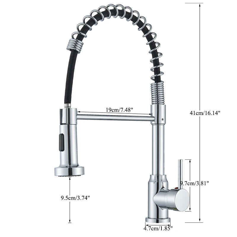 Shinesia Black Kitchen Faucet Stainless Steel Mixer Tap 360 Degree Rotation Stream Sprayer Nozzle Kitchen Sink Hot Cold Taps