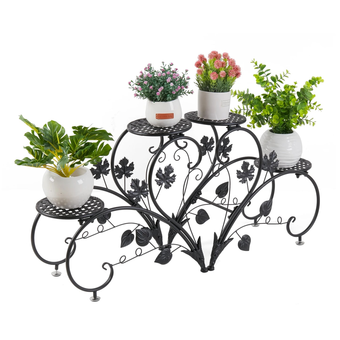 4-Tier Plant Stand Display Shelf Garden Patio Planter Rack Home Decor Flower Stand for Indoor Outdoor