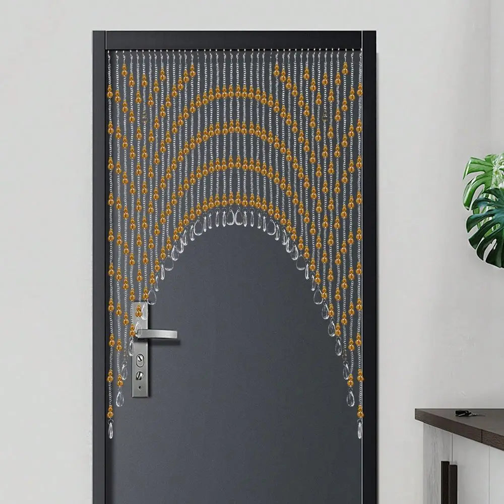 Beaded Door Curtain For Bedroom, Hanging Bead Partition Curtain, Elegant Decorative Door Beads For Privacy And Room Dividing